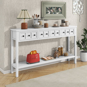 Antique White + Solid Wood
