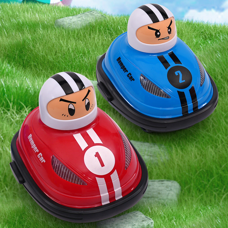 Children's cartoon mini remote control bumper car two player battle drifting catapult kart boy toy