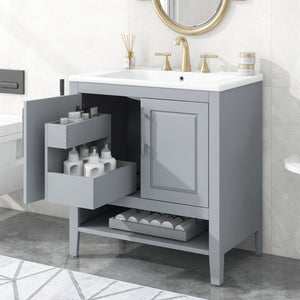 Grey + Solid Wood+MDF