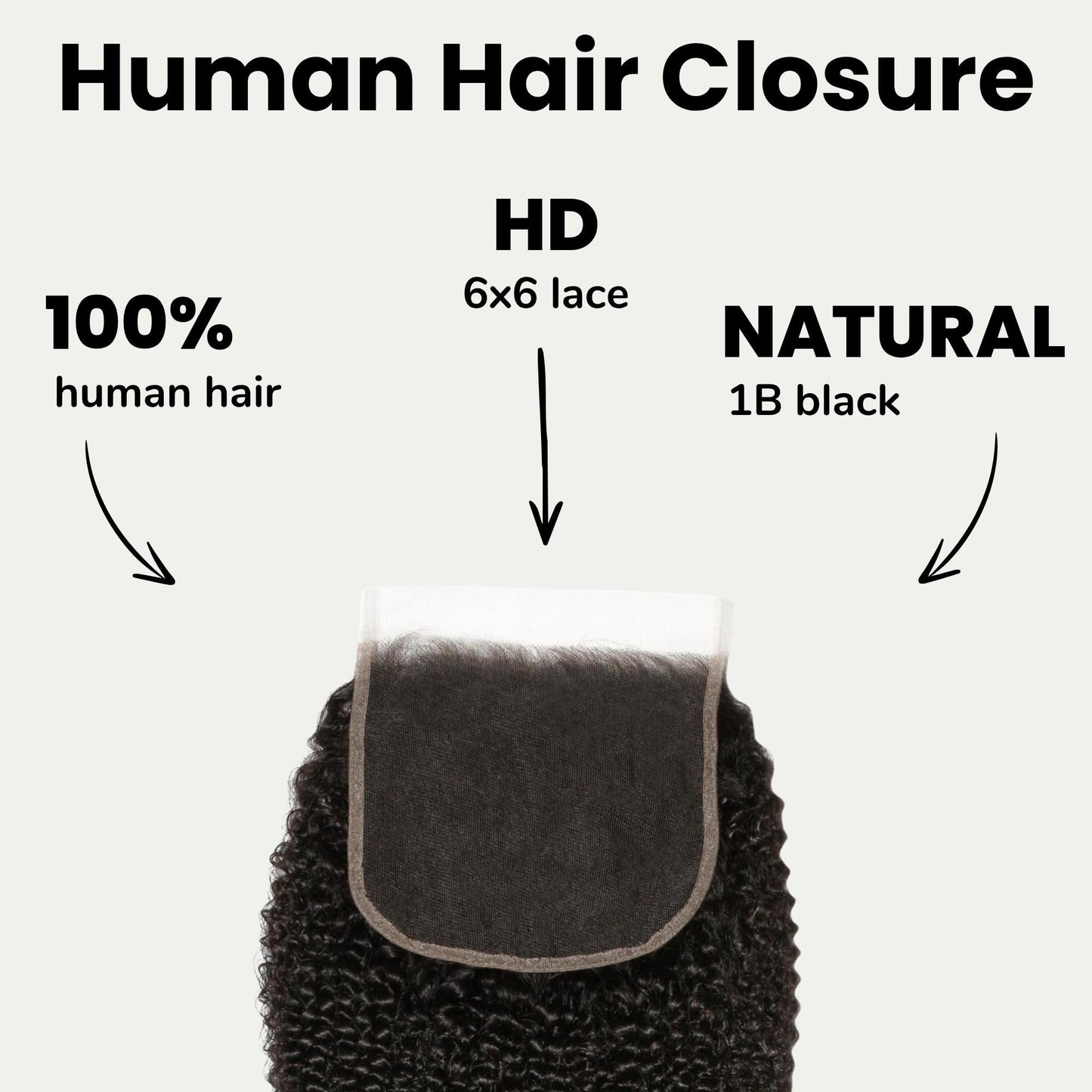 Afro Kinky 6x6 HD Lace Human Hair Closure