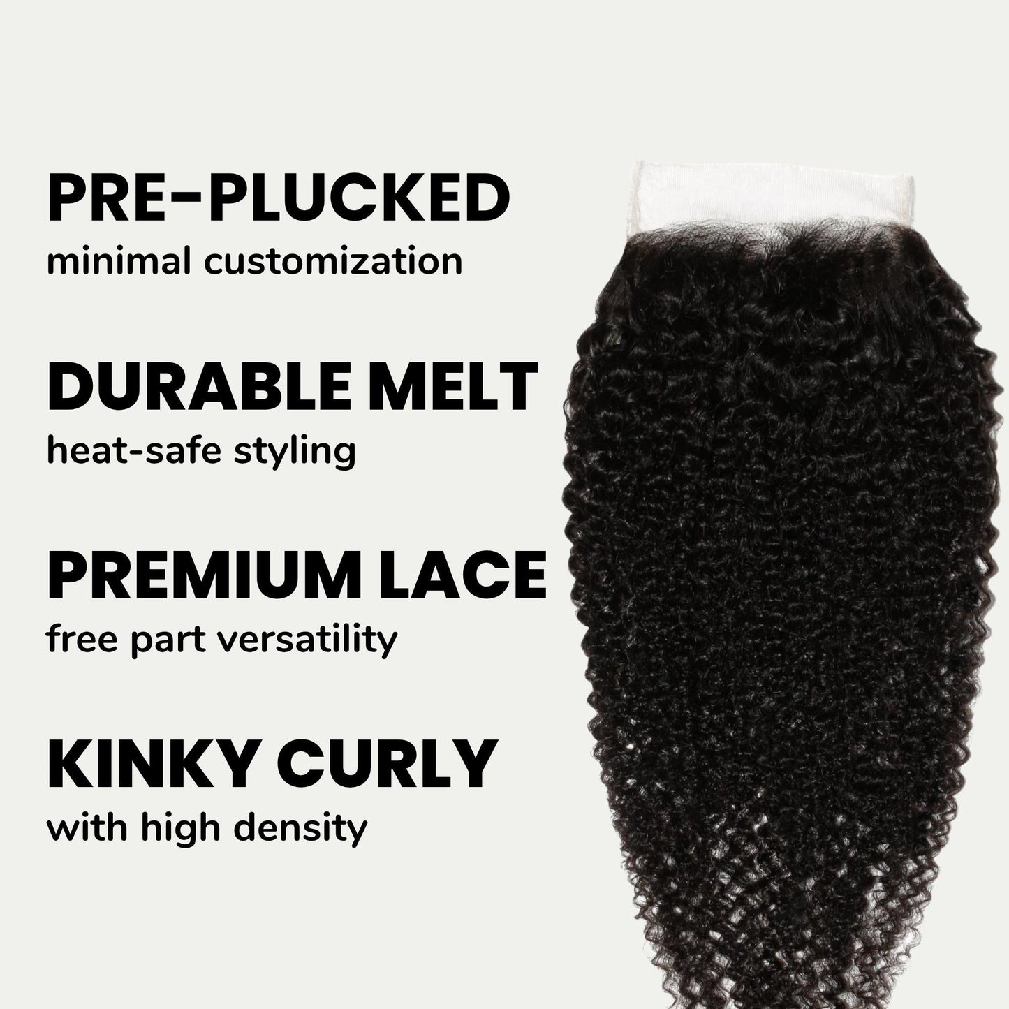 Afro Kinky Curly 4x4 Transparent Lace Human Hair Closure