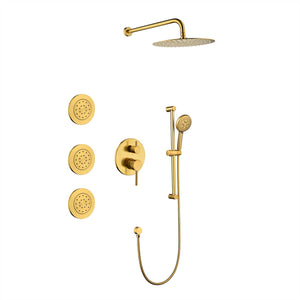 Brushed Gold + brass