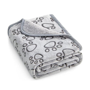 Gray Cut Flower Footprint Blanket