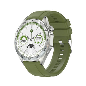 Silver machine green silicone