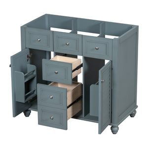 Blue+ Solid Wood+ MDF+ Freestanding