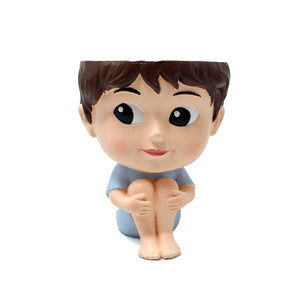 Boy's flowerpot