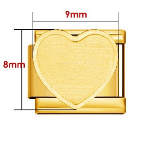 Gold Base Heart Shape - 9*8mm - J1449-2