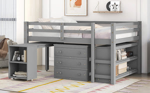 Gray + Solid Wood + Full