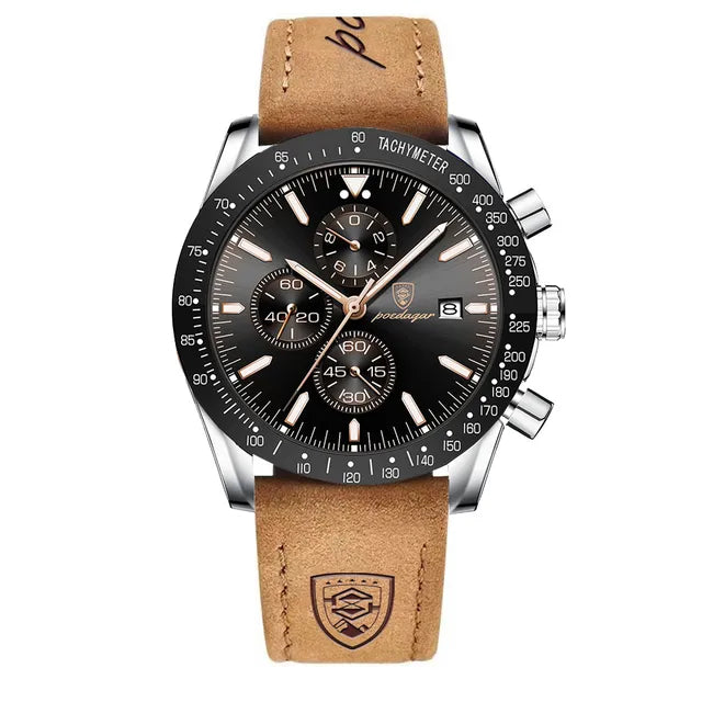 Multi functional waterproof night light men's watch quartz watch