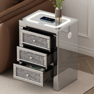 Silver + MDF+glass + Luxury + Modern