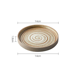 Coffee cup single plate - light brown