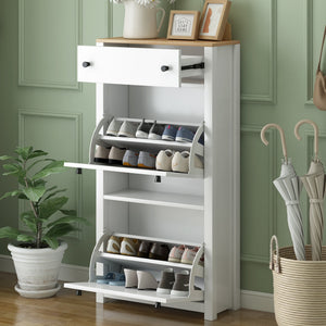 White ＋Particle Board+3-4 Drawers