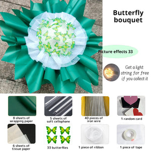 33 butterflies- Green