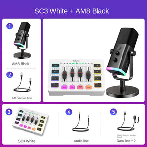 SC3 White + AM8 Black (Includes Cannon Cable)