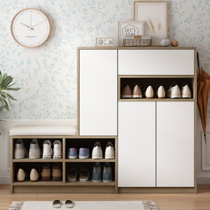 White + Particle Board + 5 or More Spaces