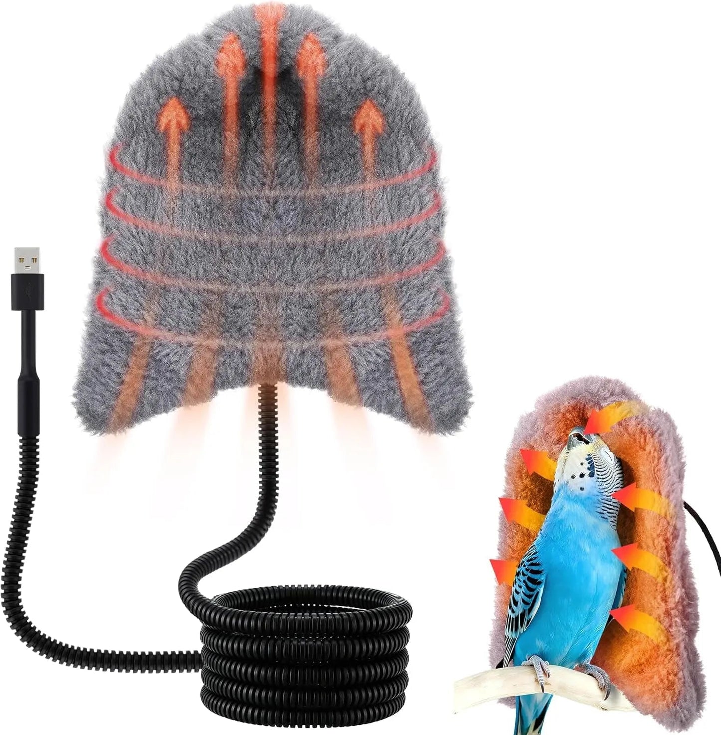 Bird Cage Heater 5V Low Voltage Corner Warmer Constant Temp Parrot Perch