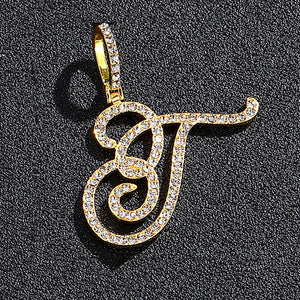 Gold single letter T