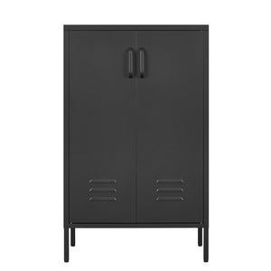 Black + Metal + 3-4 Shelves