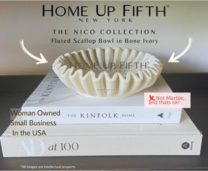 White ruffled decorative bowl