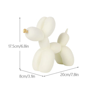 Balloon Dog-White Body Golden Mouth