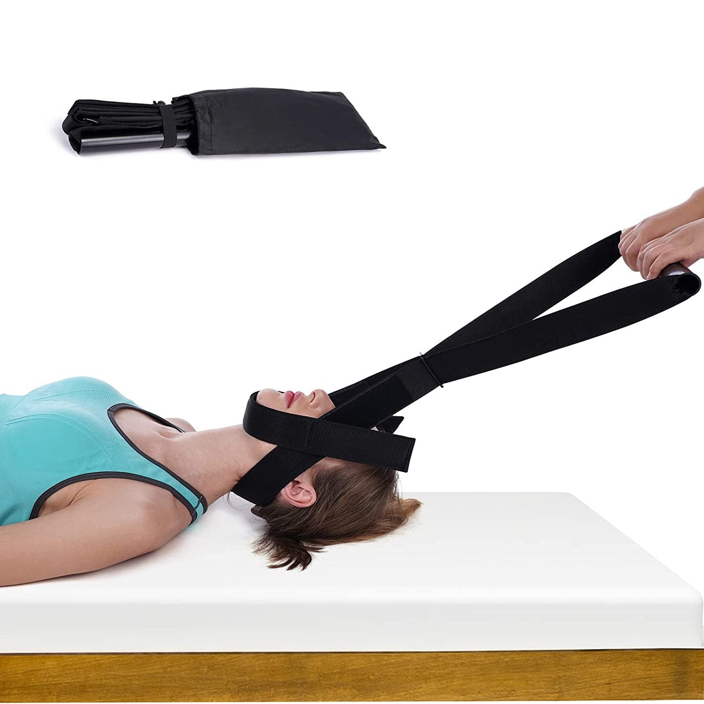 Y-shaped strap spinal massage decompression traction belt hanging neck stretching suspension type neck protection belt chin pad