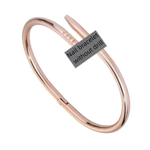 Nail Bracelet Diamond free Rose Gold