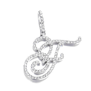 Silver single letter F