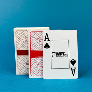 One set of WPT red - colored poker cards