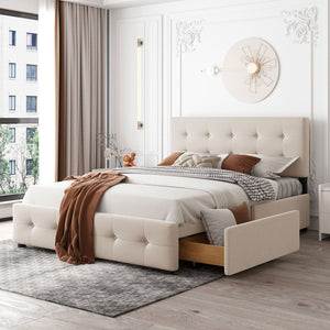 Beige + Upholstered