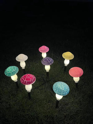 Colored cracked mushrooms
