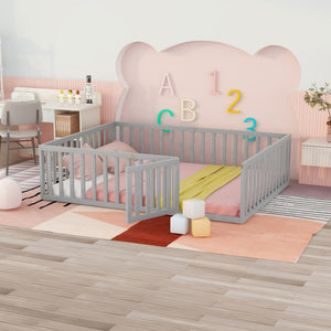 Gray + Solid Wood + Queen