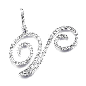 Silver single letter V