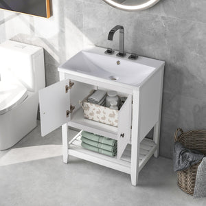 White + Solid Wood