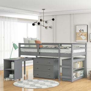 Gray + Solid Wood + Twin