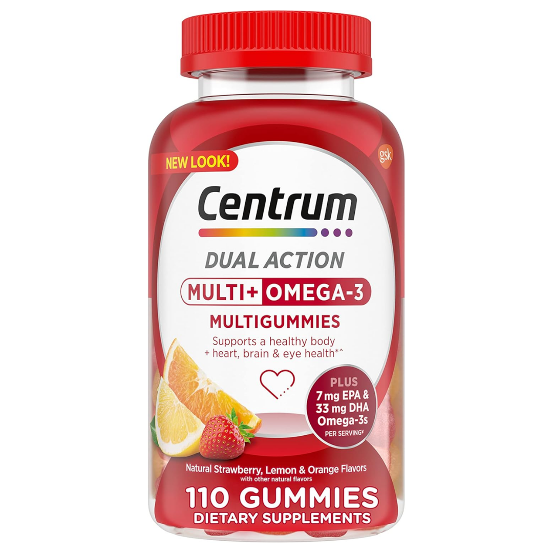 Centrum Multi + Omega‑3 Multivitamin & Fish Oil Gummies (110 count)