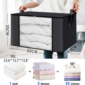Black  Horizontal Style - Black Zipper 90L