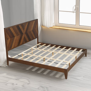 Walnut + Wood + Mid-Century Modern + King