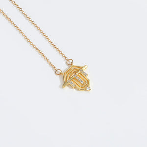 Golden white zirconium flag (small)