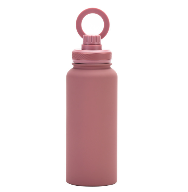 Magnetic Phone Holder Outdoor Large Capacity 1L Wide-Mouth Insulated Stainless Steel Sports Water Bottle
