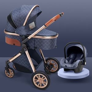 Gold tube denim blue+safety basket
