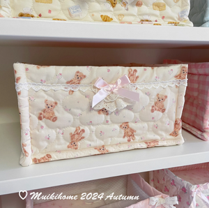 Rose Bear (Large Quilted Storage Basket)