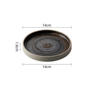 Coffee cup single plate - dark brown