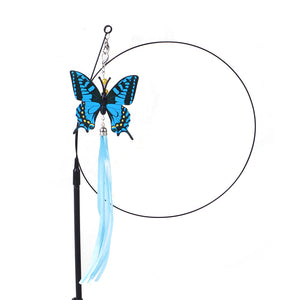 B18407 Single Rod Blue Butterfly