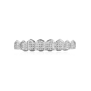 Silver upper teeth