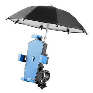 Car handle blue with umbrella