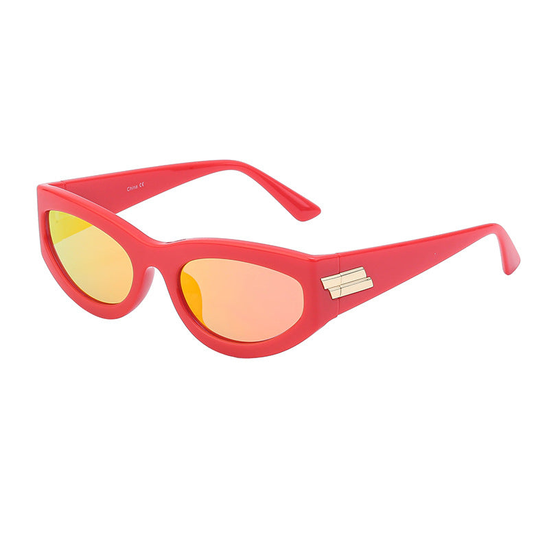 Personality Punk Style Small Box Sunglasses for Men Popular Sports Cycling Sunglasses for Women