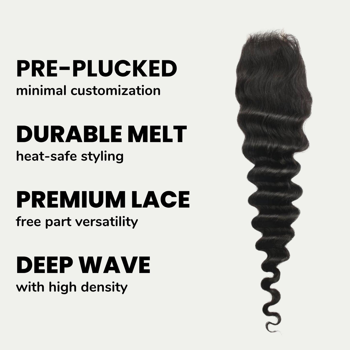 Deep Wave 2x6 HD Lace Human Hair Closure