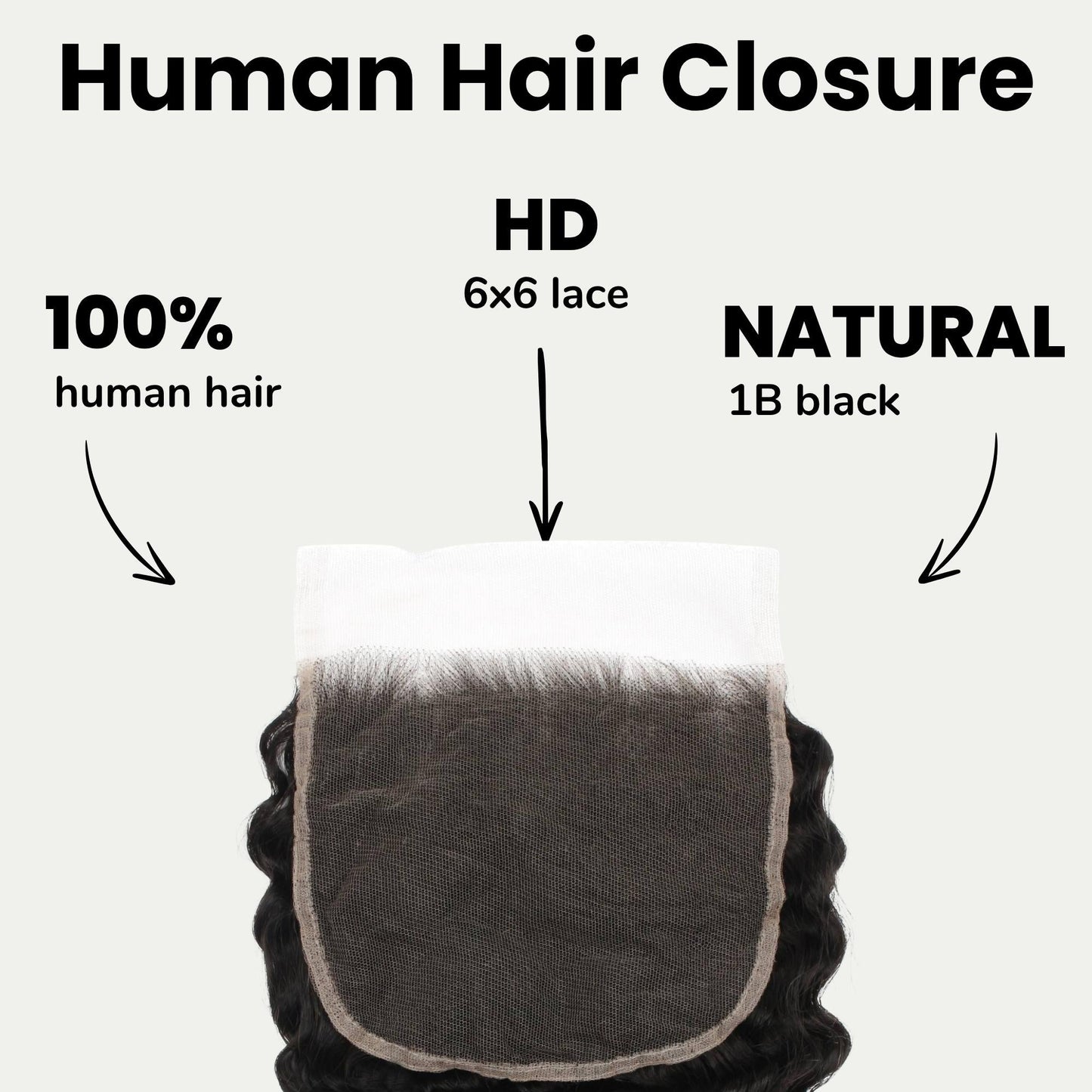 Deep Wave 6x6 HD Lace Human Hair Closure