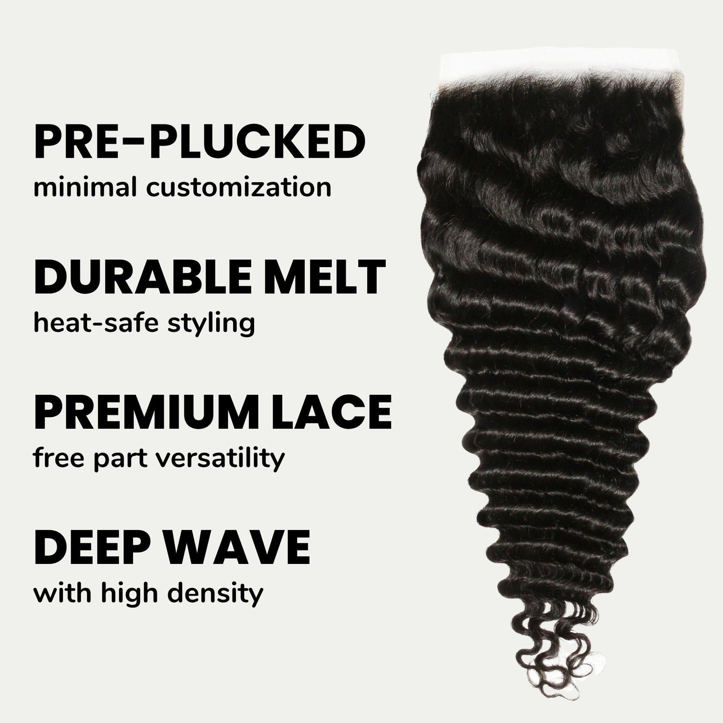 Deep Wave 7x7 HD Lace Human Hair Closure