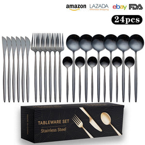 Black 24-Piece Set